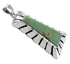 Silver Slide Pendant Turquoise Inlay Jewelry BW71020